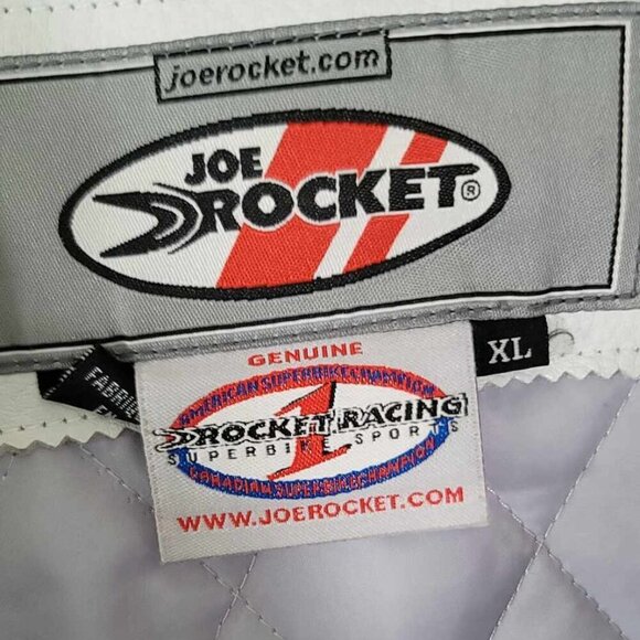 Joe Rocket white leather Elbow motorcycle jacket. EUC. Only worn a few times. - Picture 5 of 15